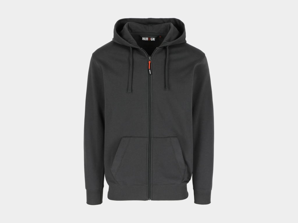 Tobin Hoody met Lange Rits Antraciet