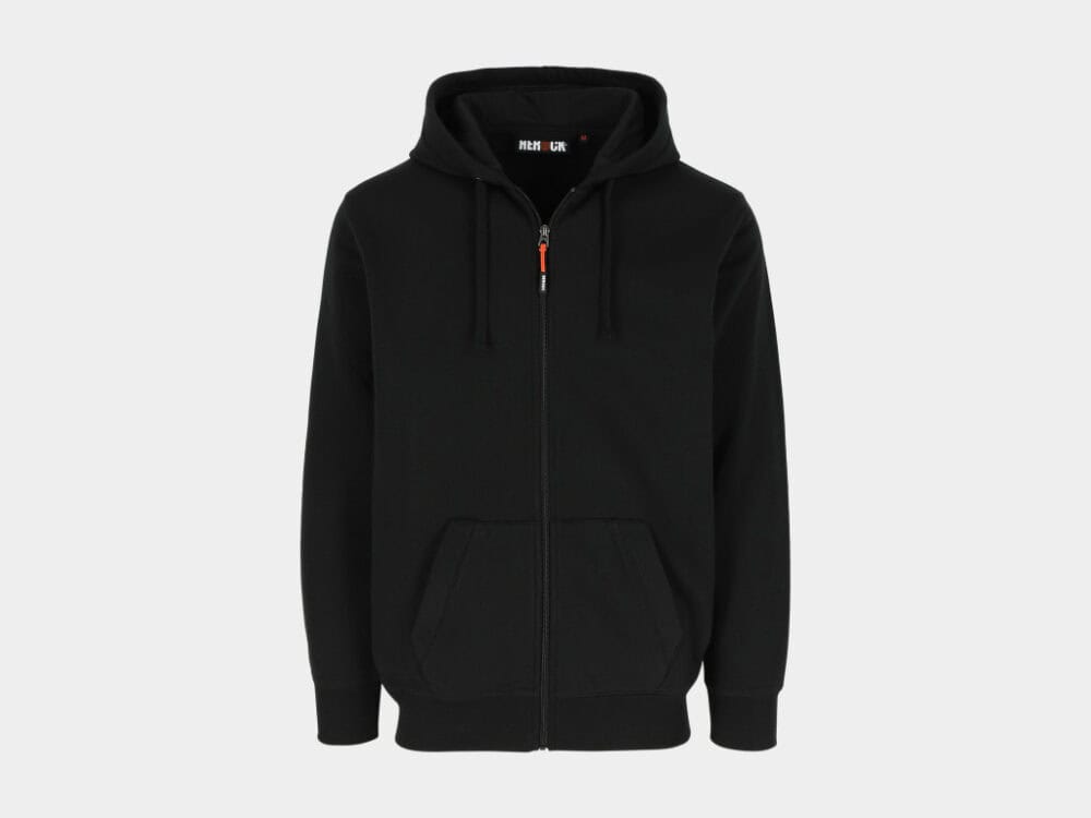 Tobin Hoody met Lange Rits Zwart