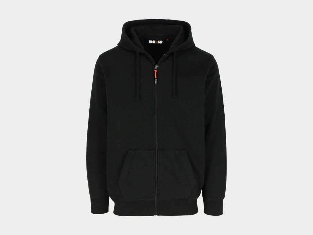 Tobin Hoody met Lange Rits Zwart
