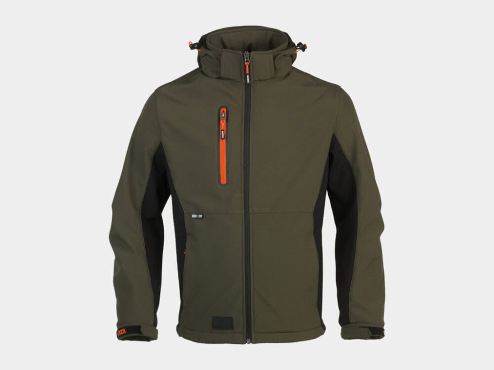 Trystan Softshell Jas Donker Kaki/Zwart