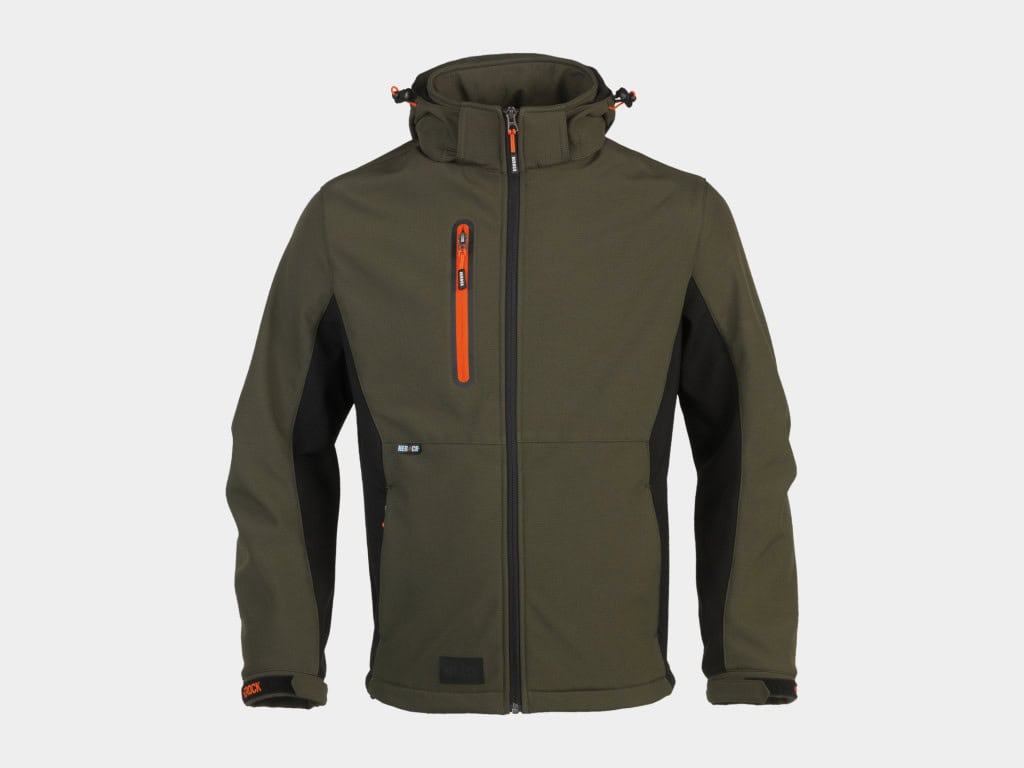 Trystan Softshell Jas Donker Kaki/Zwart