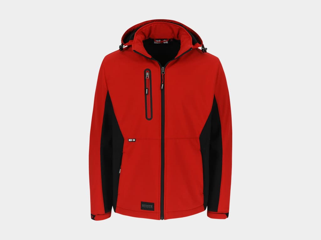 Trystan Softshell Jas Rood/Zwart