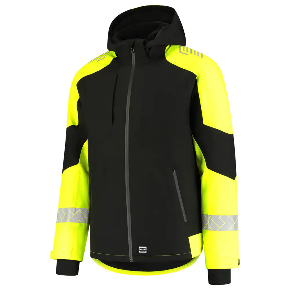 Winterjas Ripstop Reflective Redefined Zwart/Fluo-Geel