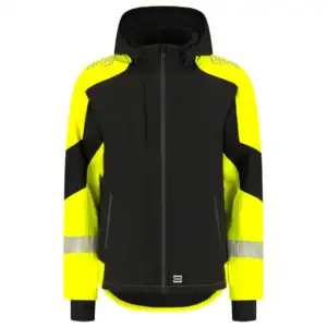 Winterjas Ripstop Reflective Redefined Zwart/Fluo-Geel