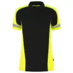 Poloshirt Reflective Redefined Dames Zwart/Fluo-Geel