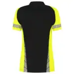 Poloshirt Reflective Redefined Dames Zwart/Fluo-Geel