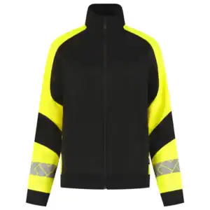 Sweatvest Reflective Dames Redefined Zwart/Fluo-Geel
