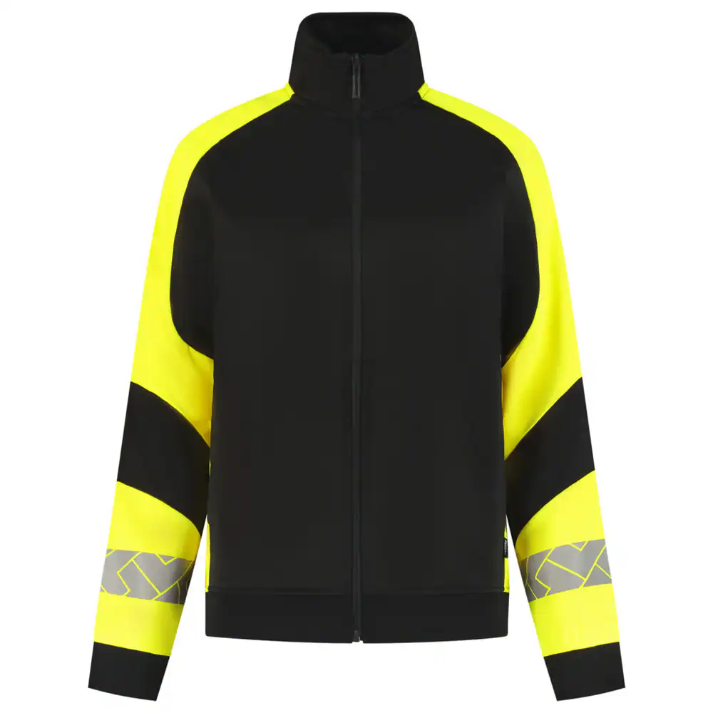 Sweatvest Reflective Dames Redefined Zwart/Fluo-Geel