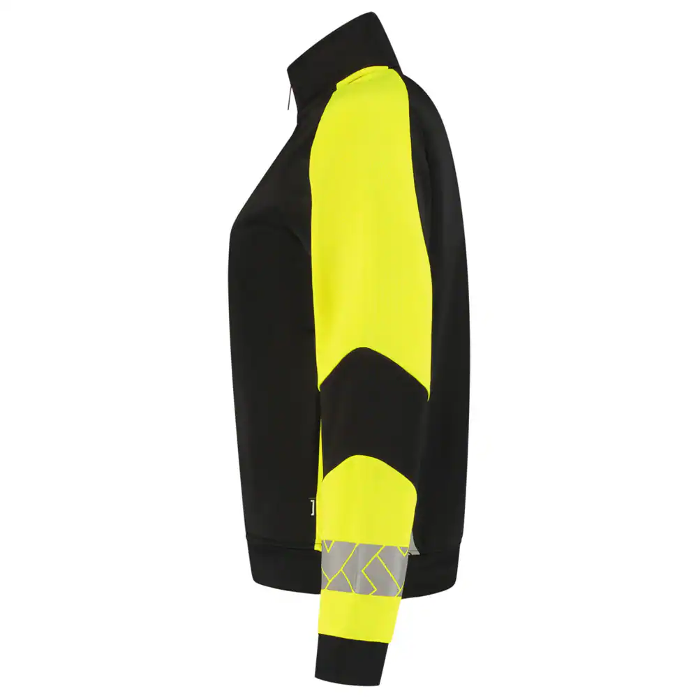 Sweatvest Reflective Dames Redefined Zwart/Fluo-Geel