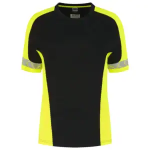 T-Shirt Reflective Dames Redefined Zwart/Fluo-Geel