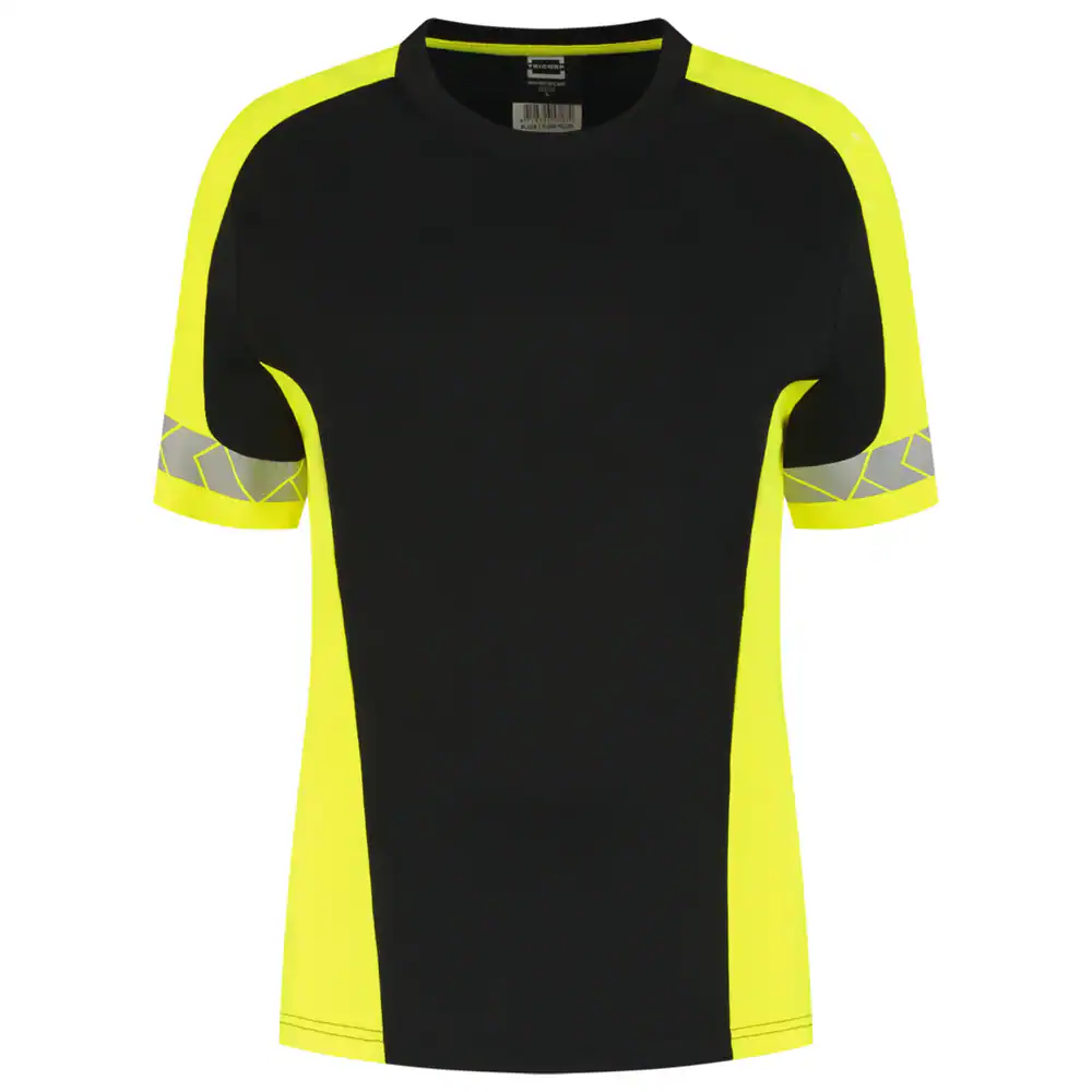 T-Shirt Reflective Dames Redefined Zwart/Fluo-Geel