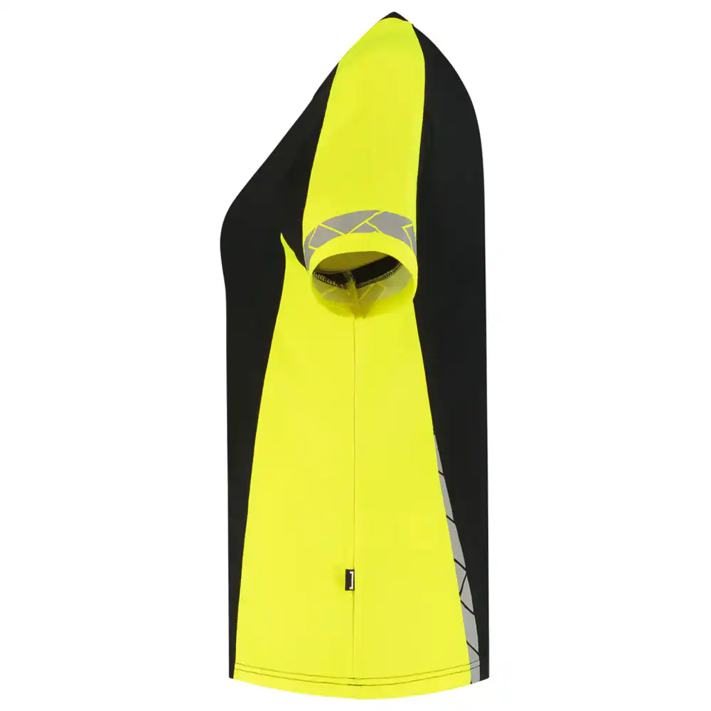 T-Shirt Reflective Dames Redefined Zwart/Fluo-Geel