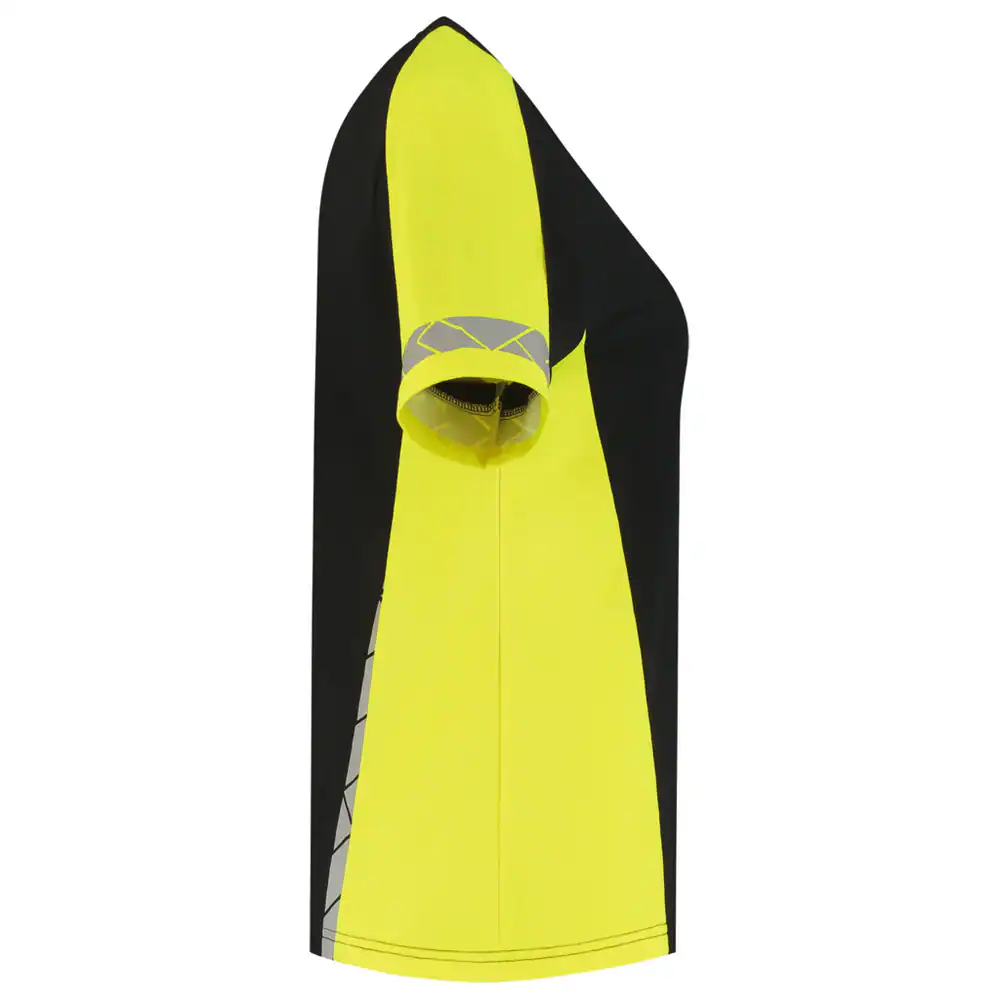 T-Shirt Reflective Dames Redefined Zwart/Fluo-Geel