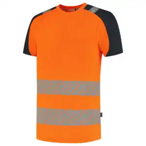 T-Shirt Visibility Redefined Fluo Oranje/Ink