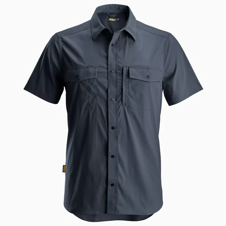 8520 Overhemd met Korte Mouwen Marineblauw