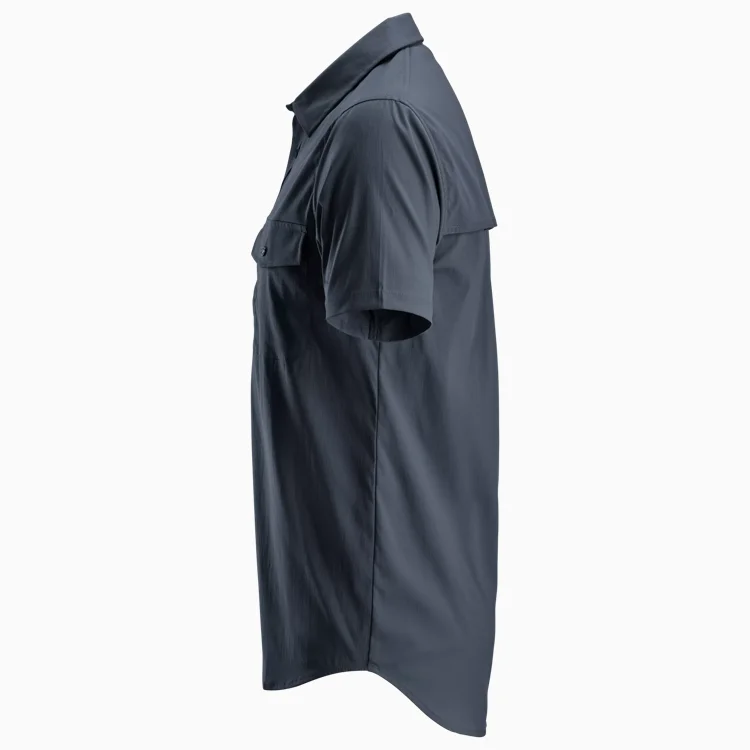 8520 Overhemd met Korte Mouwen Marineblauw
