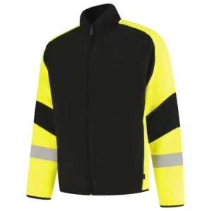 Fleecejack Reflective Redefined Zwart/Fluo Geel