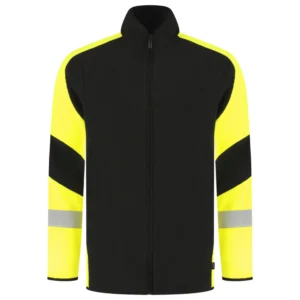 Fleecejack Reflective Redefined Zwart/Fluo Geel