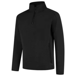 Knitted Fleecejack 1/4 Zip Redefined Zwart