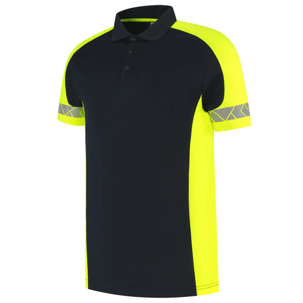 Poloshirt Reflective Redefined Ink/Fluo-Geel