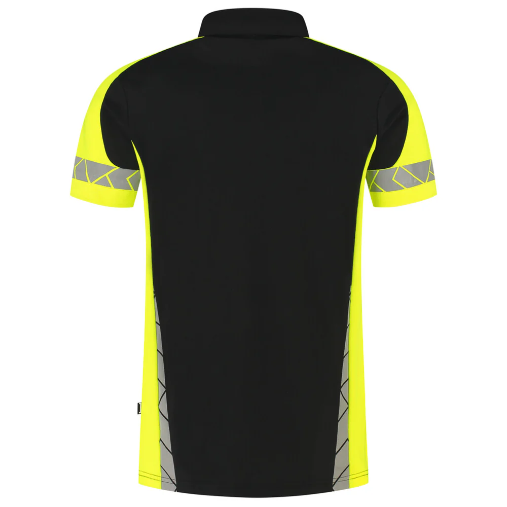 Poloshirt Reflective Redefined Zwart/Fluo-Geel