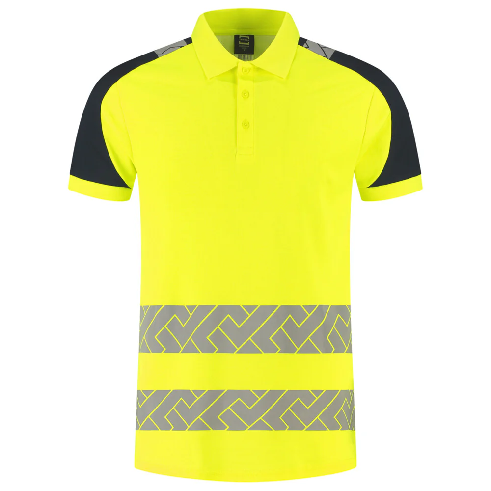 Poloshirt Visibility Redefined Fluo-Geel/Ink