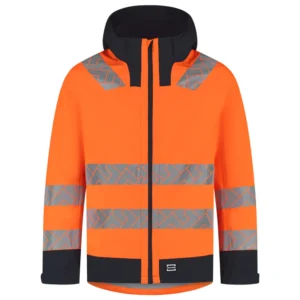 Regenjas Techshell High Vis Redefined Fluo-Oranje/Ink