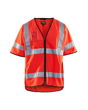 Signalisatievest Klasse 3 met Korte Mouwen High-Vis Rood