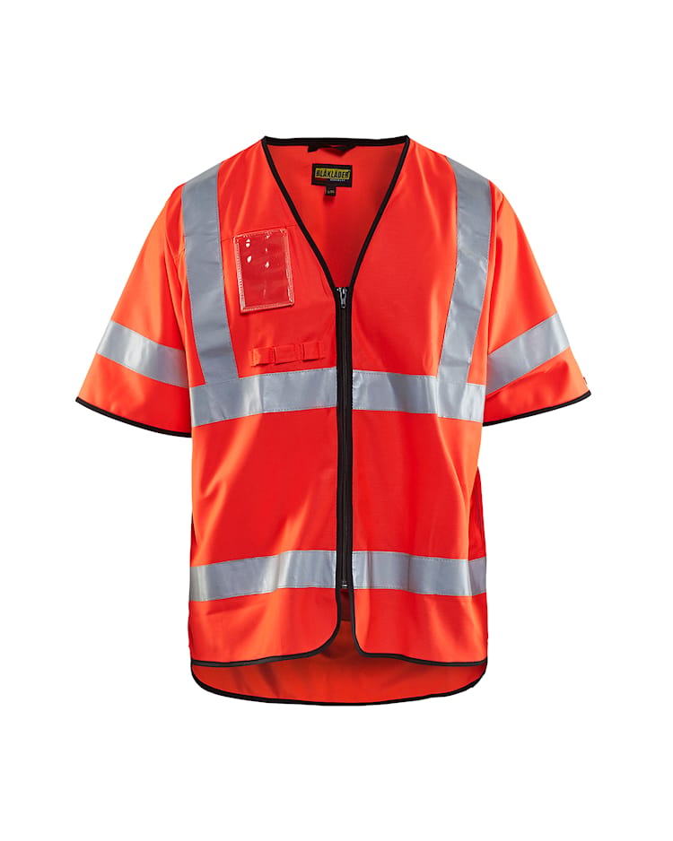 Signalisatievest Klasse 3 met Korte Mouwen High-Vis Rood