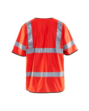 Signalisatievest Klasse 3 met Korte Mouwen High-Vis Rood