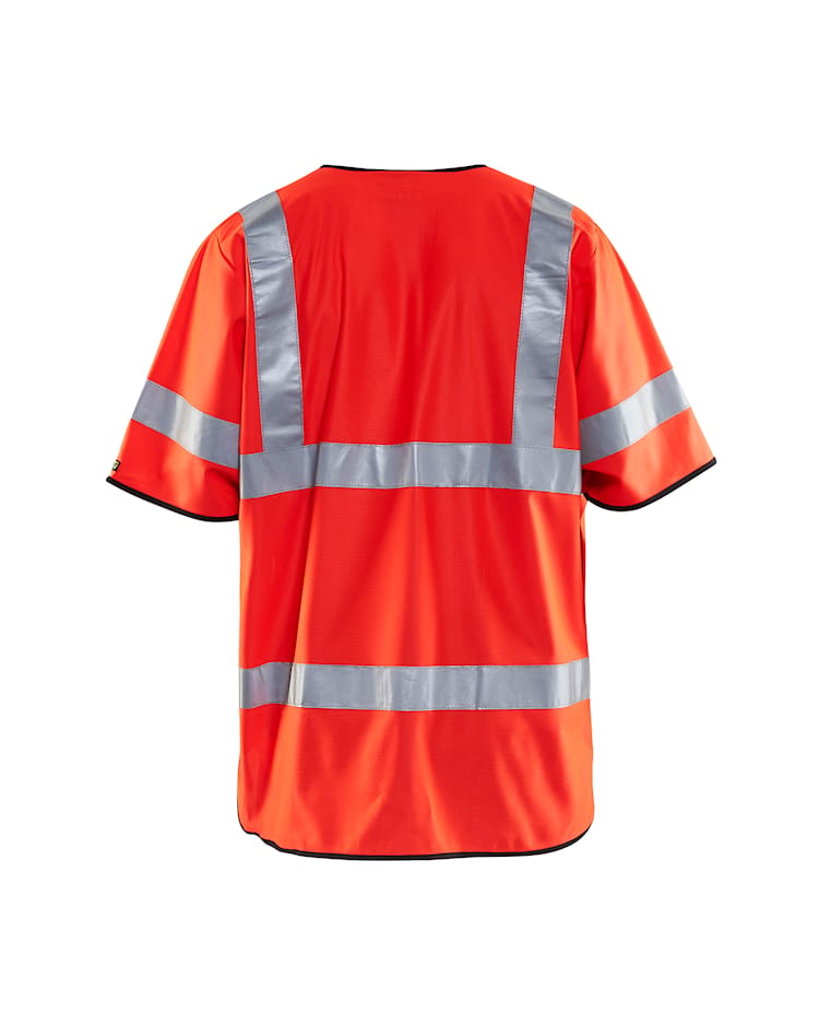Signalisatievest Klasse 3 met Korte Mouwen High-Vis Rood