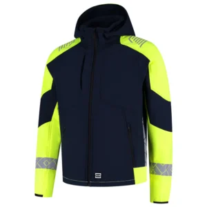 Softshell met Kap Redefined Reflective Ink/Fluo Geel