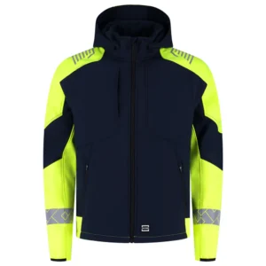 Softshell met Kap Redefined Reflective Ink/Fluo Geel
