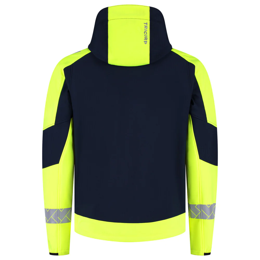 Softshell met Kap Redefined Reflective Ink/Fluo Geel