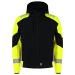 Softshell met Kap Redefined Reflective Zwart/Fluo Geel