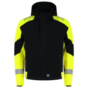 Softshell met Kap Redefined Reflective Zwart/Fluo Geel