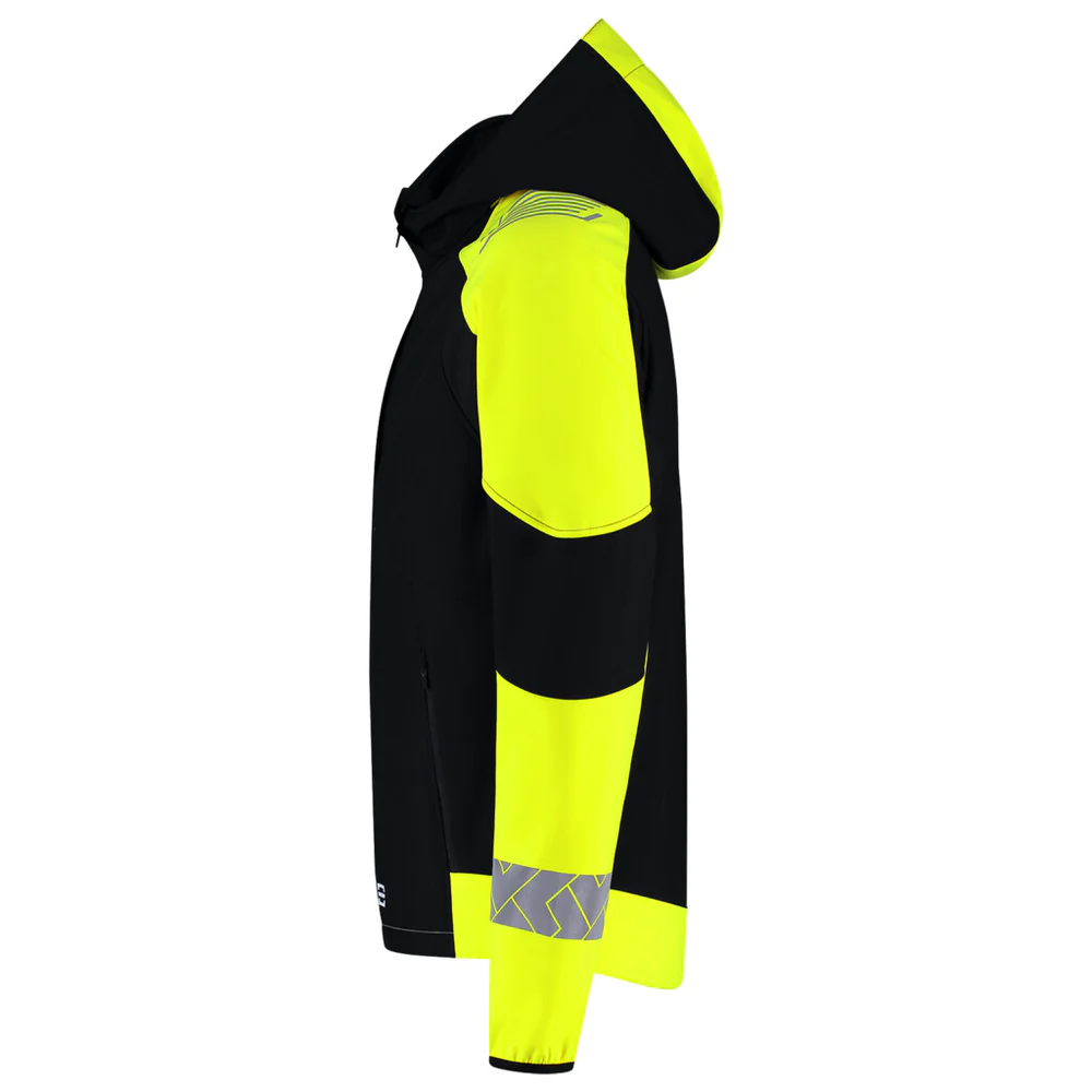 Softshell met Kap Redefined Reflective Zwart/Fluo Geel