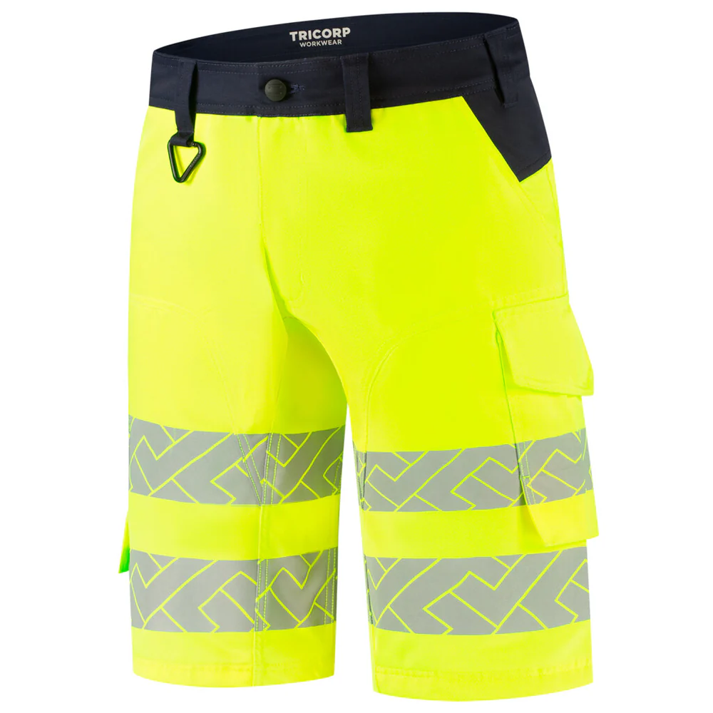 Stretch Werkshort High-Vis Redefined Fluo Geel/Ink