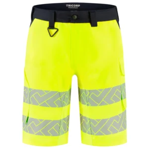 Stretch Werkshort High-Vis Redefined Fluo Geel/Ink