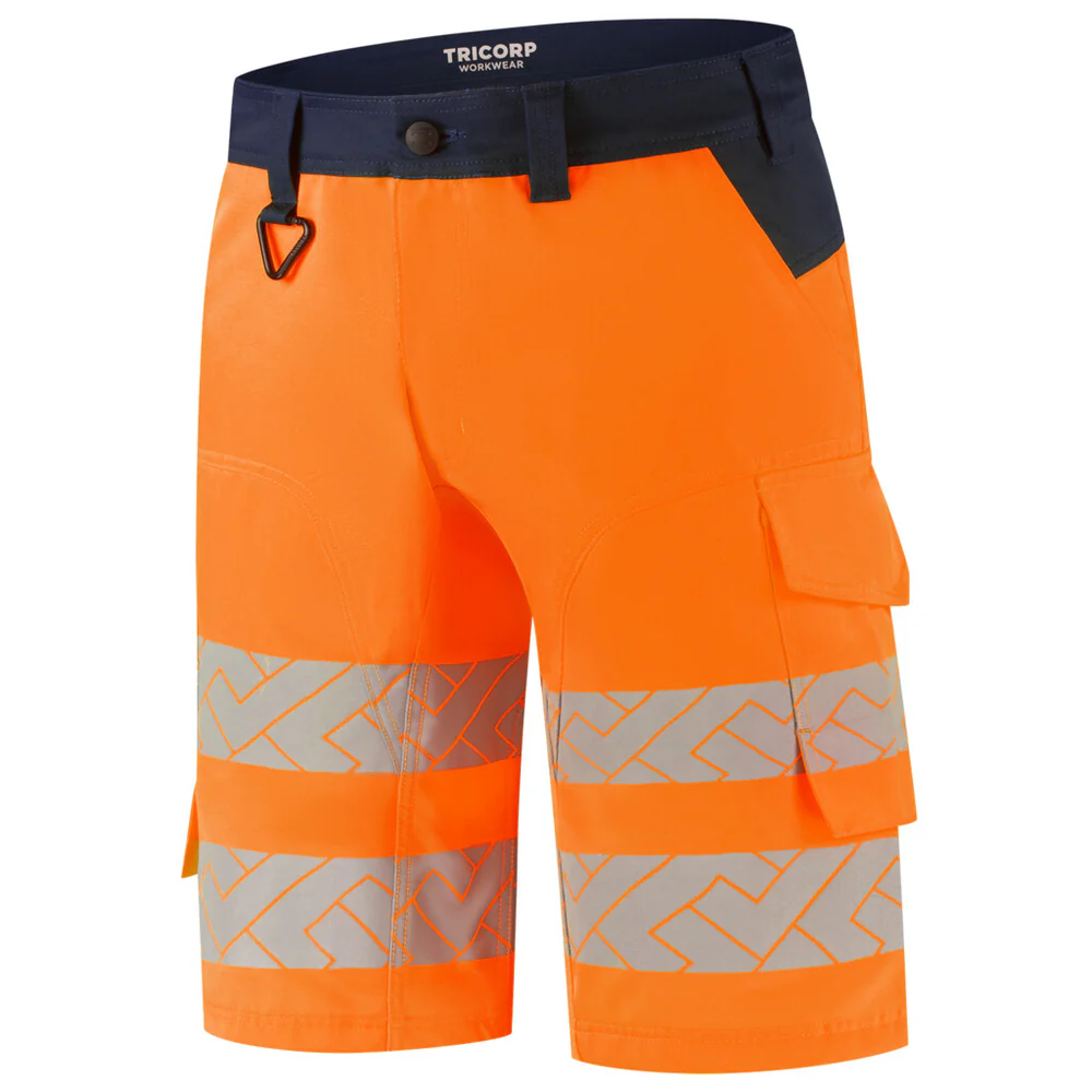 Stretch Werkshort High-Vis Redefined Fluo Oranje/Ink