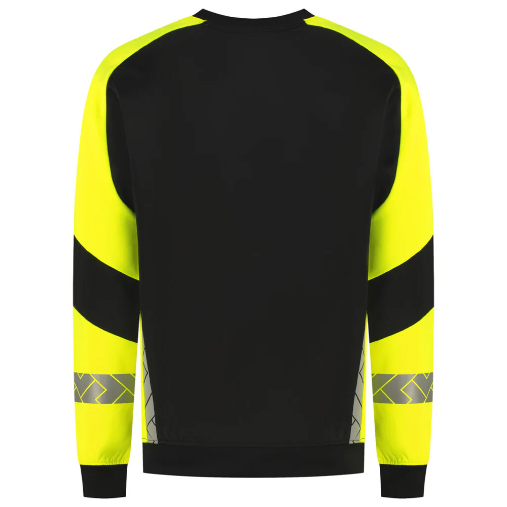 Sweater Reflective Redefined Zwart/Fluo-Geel