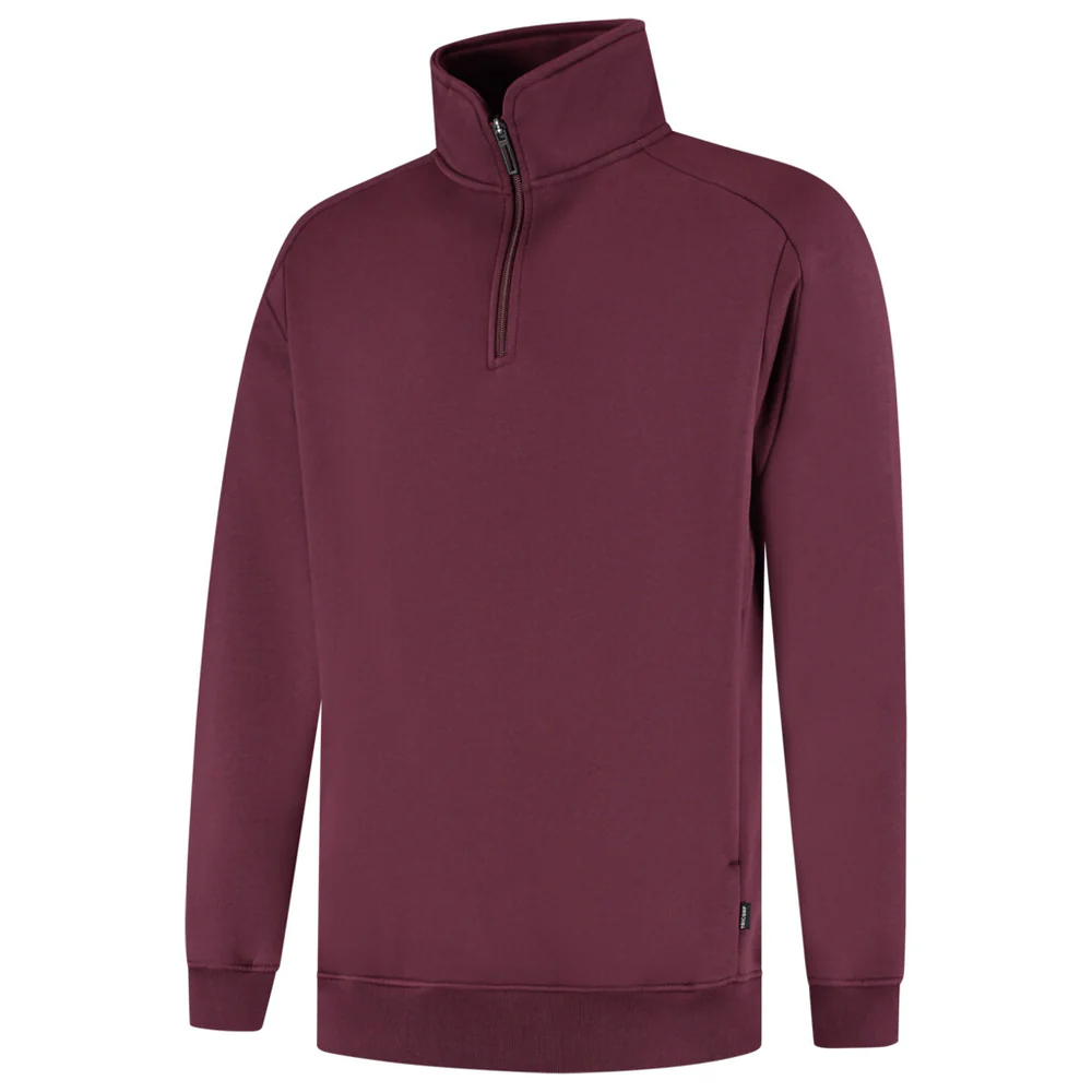 Sweater met Halve Rits Redefined Bordeaux