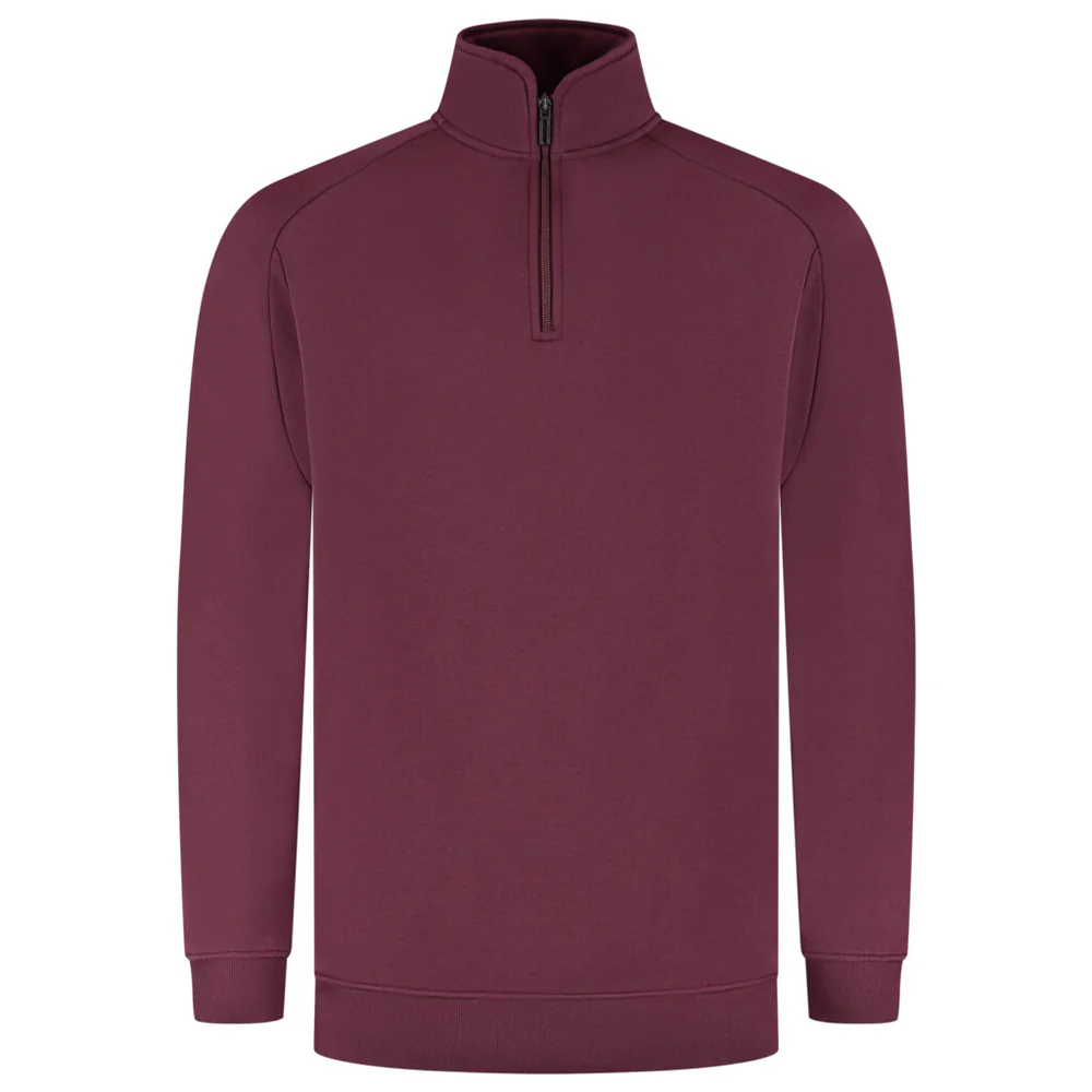 Sweater met Halve Rits Redefined Bordeaux