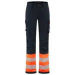 Werkbroek 2-Way Stretch High-Vis Dames Redefined Ink/Fluo-Oranje