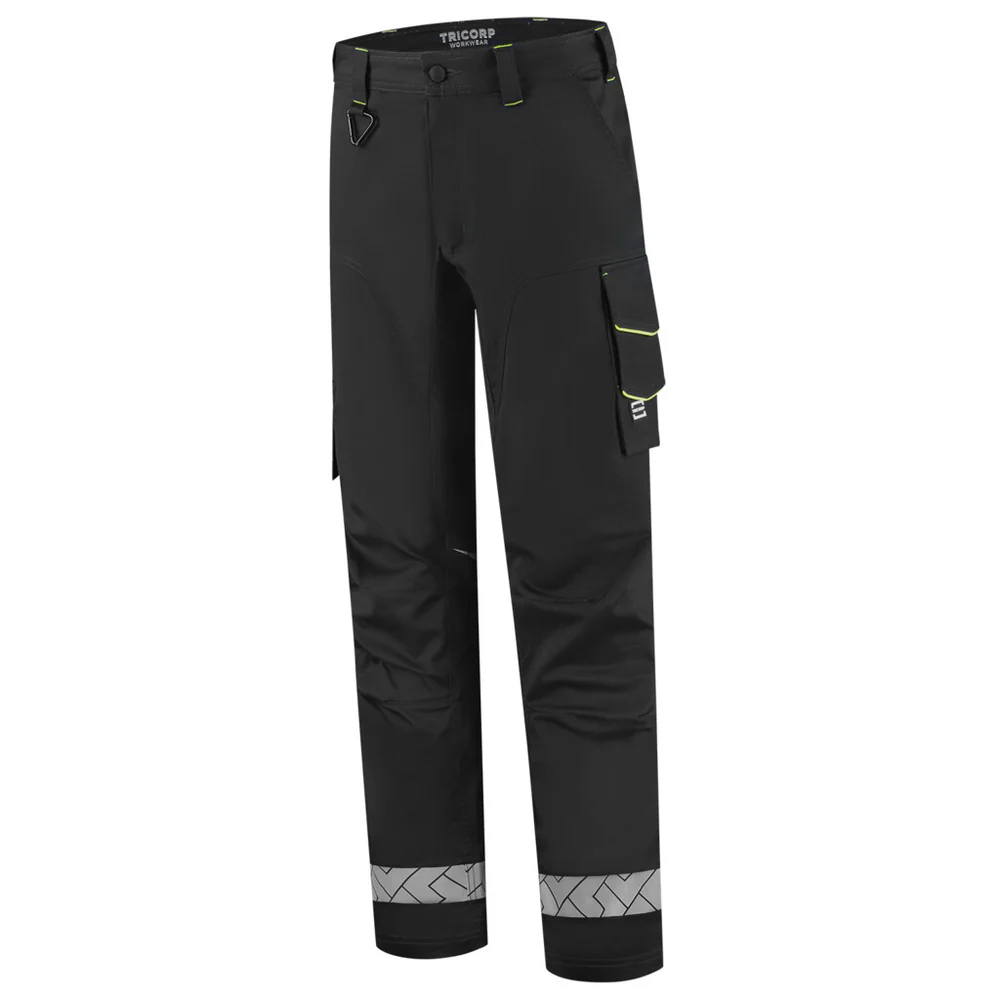 Werkbroek 2-Way Stretch Reflective Redefined Zwart/Fluo-Geel