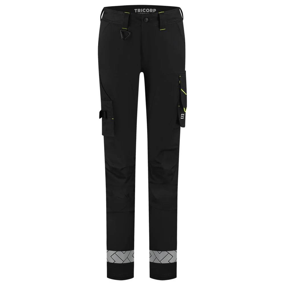 Werkbroek Functional Stretch Reflective Dames Redefined Zwart/Fluo-Geel