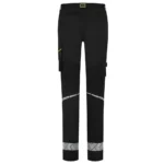 Werkbroek Functional Stretch Reflective Dames Redefined Zwart/Fluo-Geel