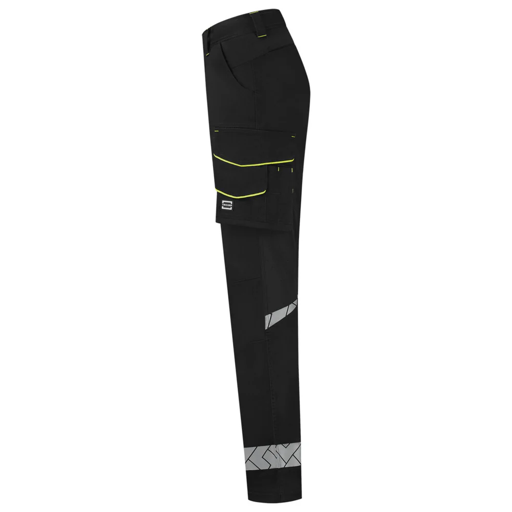Werkbroek Functional Stretch Reflective Dames Redefined Zwart/Fluo-Geel