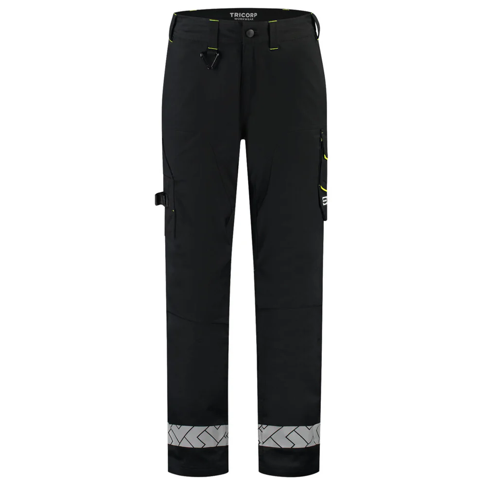 Werkbroek Functional Stretch Reflective Redefined Zwart/Fluo-Geel