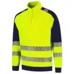 Zip Sweater High Vis Redefined Industrieel Wasbaar Fluo-Geel/Ink